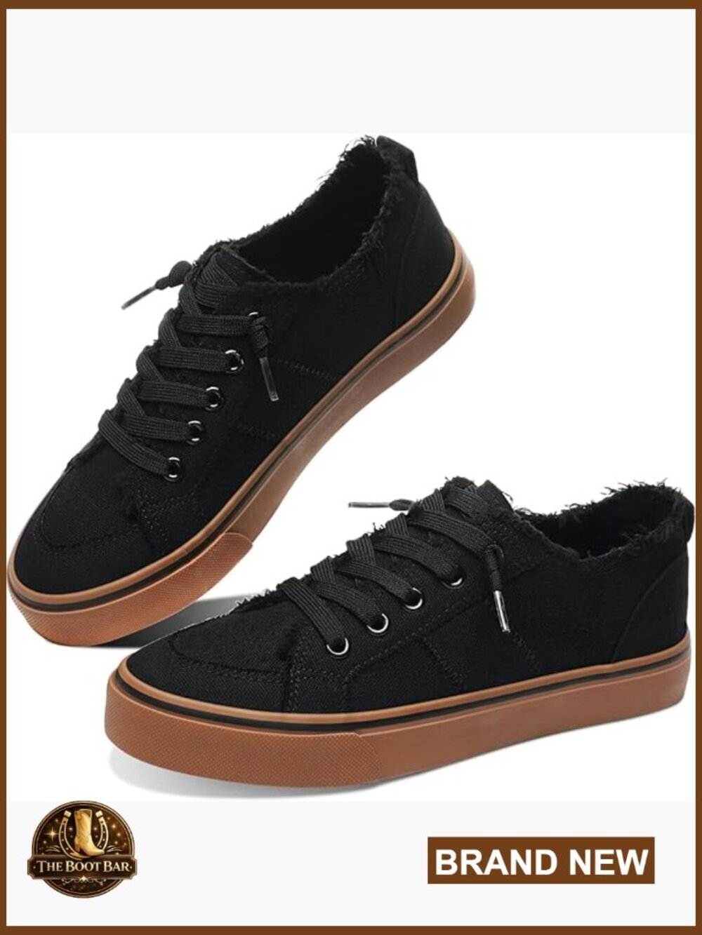 Canvas Slip-On Sneakers with Memory Foam Insole, Casual Walking Shoes